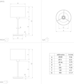 Lampă de masă Eglo 39975 CASUARITA 1xE27/40W/230V albastru/auriu
