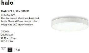 Plafoniera design modern LED HALO PL1 D45 3000K 223209