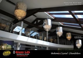 Lustra moderna XL cristal Bohemia L17 701/40/3, 3-K, F tube, shade