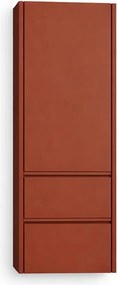 Dulap inalt suspendat KolpaSan Joy 1 usa si 2 sertare 45 cm finisaj ceramic red