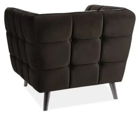 Fotoliu de relaxare negru CASTELLO 1 VELVET