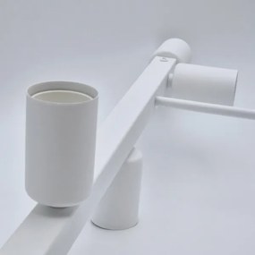 Lustră pe tijă ASTRID 6xE27/60W/230V alb