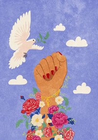 Ilustrație Feminist Fist, Raissa Oltmanns