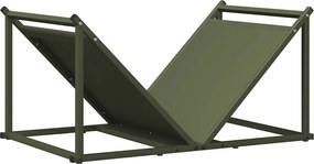 vidaXL Suport pentru lemne de foc Verde măsline Oțel laminat la rece