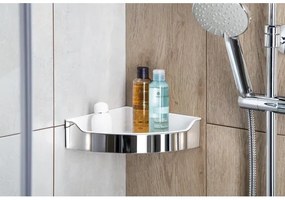 Raft de colț pentru duș Aqualine SAMBA 21,8x30 cm crom lucios