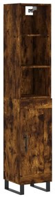 3190114 vidaXL Dulap înalt, stejar fumuriu, 34,5x34x180 cm, lemn prelucrat