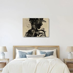 Tablou pe sticlă - Femeie de jazz (70x50 cm)