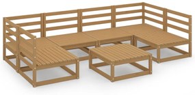 3076127 vidaXL Set mobilier de grădină, 7 piese, lemn masiv de pin