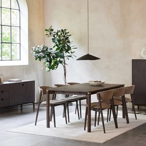 Masă de dining maro extensibilă 95x180 cm Arun – Unique Furniture