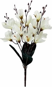 Magnolie alba artificiala, Demetra, 45cm