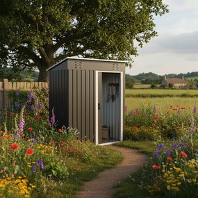 Căsuță pentru unelte de grădină M, 162x86x181cm, antracit Jurhan