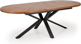 Masa extensibila JASON, nuc/negru, 180/300x100x74 cm