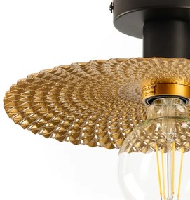 Plafonieră ONLI GOLDEN 1xE27/22W/230V d. 28 cm auriu/negru