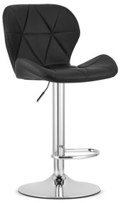 Scaun de bar negru WEST din piele ecologica