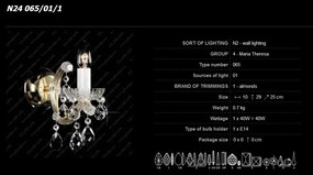 Aplica Maria Theresa cristal Bohemia N24 065/01/1