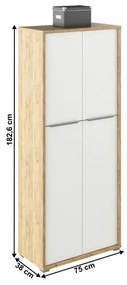 Dulap Birou RIOMA TYP 07 Stejar Artisan/Alb