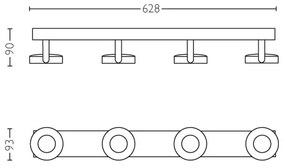 Spot dimabil MYLIVING CLOCKWORK 4xLED/4,5W Philips 53174/31/P0