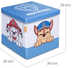 Organizator de jucării pentru copii din material textil 30x30x30 cm Paw Patrol – Roba