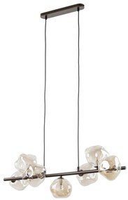 Lustră pe cablu LAVA 7xG9/8W/230V bronz/bej fumuriu