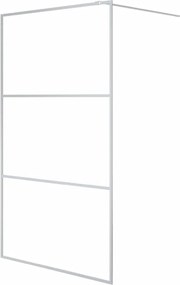 vidaXL Paravan duș walk-in argintiu 115x195 cm sticlă ESG transparentă