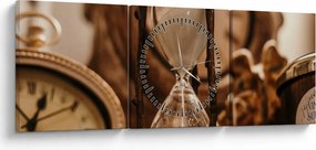 Tablou cu clepsidră (cu ceas) (90x30 cm)