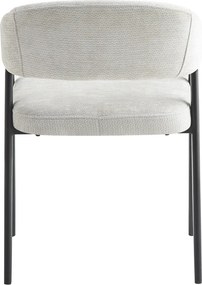 Fotoliu de sufragerie design, gri deschis/negru, NIZAR TYP 2