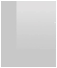 Dulap de chiuveta, alb extralucios, 60x38,5x46 cm, PAL Alb foarte lucios, Dulap pentru chiuveta, 1