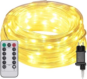 vidaXL Lumină cu sfoară cu 120 LED Alb cald 5 m PVC