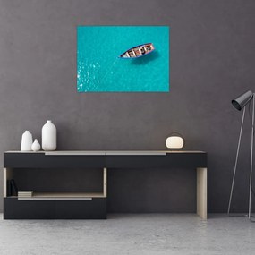 Tablou pe sticlă - Barcă de pescuit tradițională (70x50 cm)