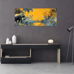 Tablou - Elefant în natură (120x50 cm)