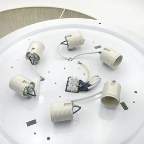 Brilagi - Plafonieră LED SIRIJA, 6xE27/60W/230V, Ø 80 cm, crem