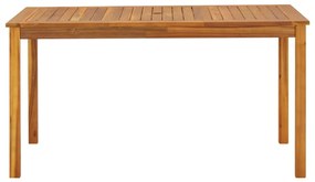Masa de gradina, 140 x 80 x 74 cm, lemn masiv de acacia 1, Maro, 140 x 80 x 74 cm