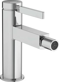 Baterie bideu monocomanda Hansgrohe Finoris cu ventil Push-Open crom