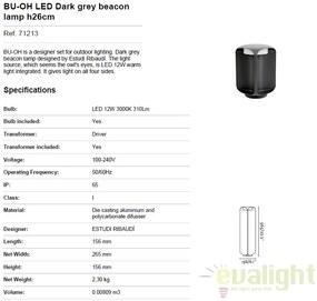 Stalp LED iluminat exterior cu protectie IP65 BU-OH I 71213