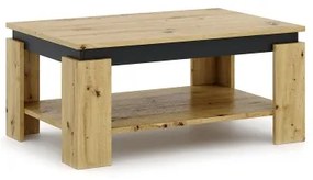 Măsuță de cafea LUNO, stejar Artisan/negru