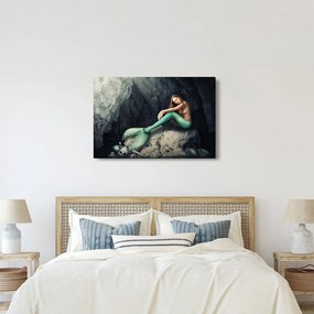 Tablou - Sirena pe stâncă (90x60 cm)