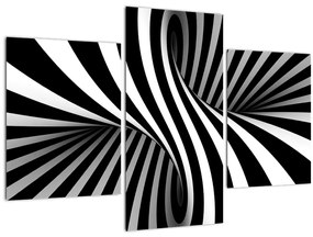 Tablou abstract cu dungi de zebră (90x60 cm)