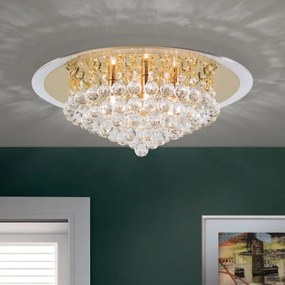 Plafonieră de cristal Orion DLU 2378/6/50 GLORIA 6xG9/40W/230V d. 50 cm auriu