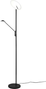 Lampadar negru mat LED cu intensitate reglabilă (înălțime 180 cm) Brantford – Trio