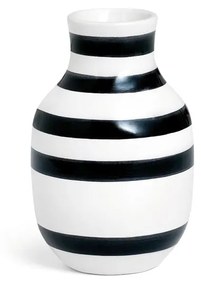 Vază din gresie Kähler Design Omaggio, înălțime 12,5 cm, negru - alb