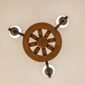 Lustră pe lanț Brilagi ROATA 3xE14/40W/230V fag