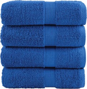 vidaXL Prosoape de baie premium, SOLUND, 4 buc., albastru, 30 x 30 cm, 600 g/m²