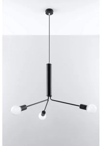 Lustră pe cablu DUOMO 3D 3xE27/60W/230V negru