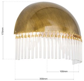 Aplica de perete Art Nouveau STABCHENSERIE, patina