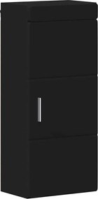 vidaXL Dulap de perete pentru baie TULUM Negru 37 x 24,5 x 86 cm