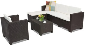 Set de terasă din technoratan Colorado Relax Corner 5 maro Bica