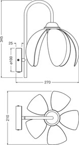 Osram - Lampă de perete DECOR RATTAN 1xE27/15W/230V bej/negru