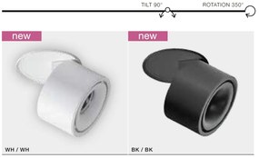Spot LED incastrat directionabil de tavan/plafon COSTA negru