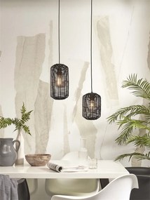 Lustra/Pendul eco din ratan Tanami tube S, bl