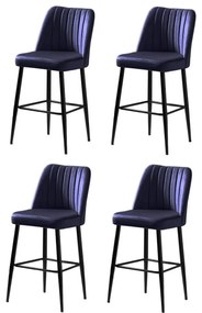 Set de scaune de bar Vento Sax Blue and Black, 4buc., 4 buc